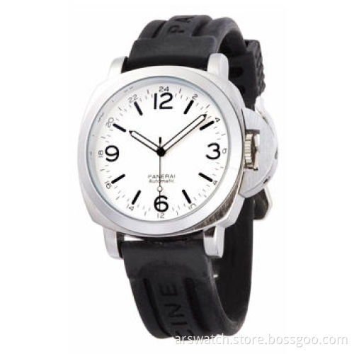 High-quality stainless steel case metal watches in silicone strap, Japan quartz movement, 3ATM